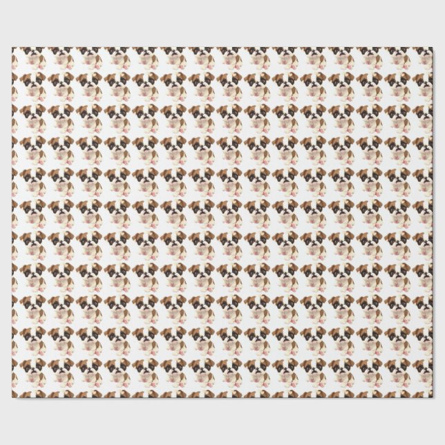 English Bulldog Wrapping Paper (Seam)