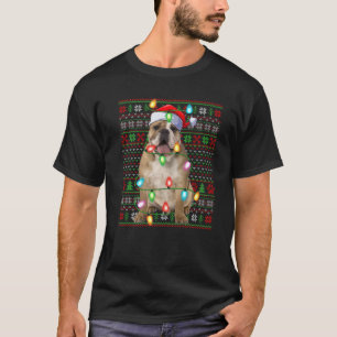 English Bulldog Xmas Lights Ugly Christmas Sweater