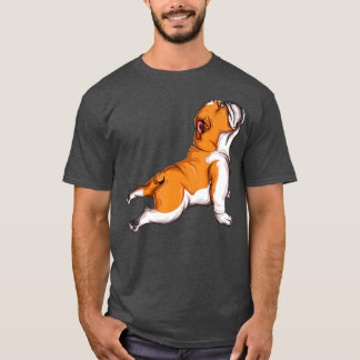 English Bulldog Yoga Dog Lover Namaste Funny Women T-Shirt