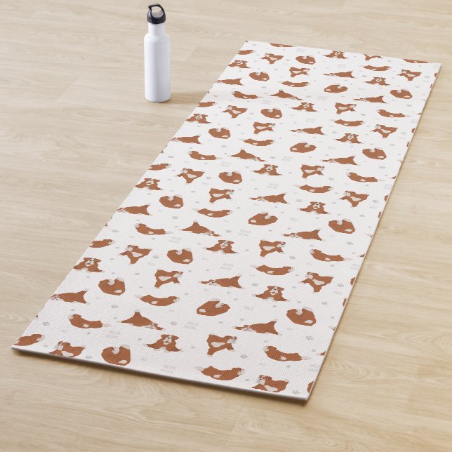 English bulldog yoga pose mat (In Situ)