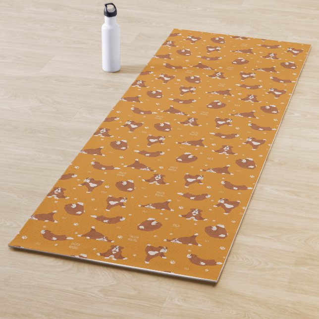 English bulldog yoga pose mat (In Situ)