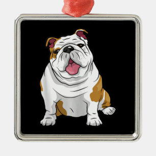 English Bulldogs Awesome Funny Bulldog Pups Dogs Metal Tree Decoration