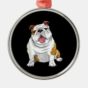 English Bulldogs Awesome Funny Bulldog Pups Dogs Metal Tree Decoration