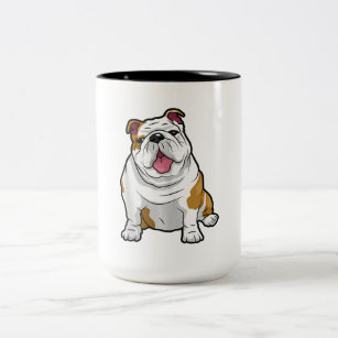 ENGLISH BULLDOGS Awesome Funny Bulldog Pups Dogs Two-Tone Coffee Mug