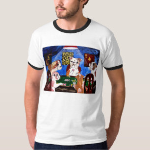 ENGLISH BULLDOGS BULL DOGS PLAYING POKER T-Shirt
