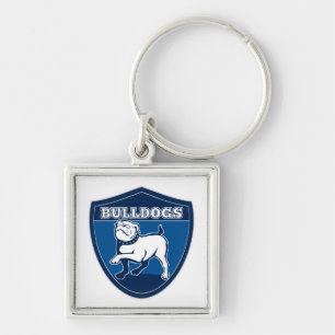 English Bulldogs Cartoon Insignia Key chain