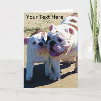 English Bulldogs Greeting Card