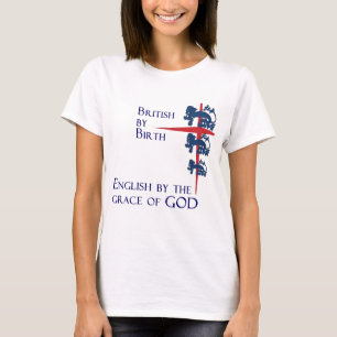 English By the Grace of God Football Fan T-Shirt