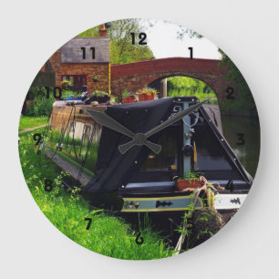 English Canal boat Large Clock