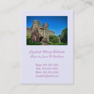 English Castle Entrance on a Summer's Day Calling Card