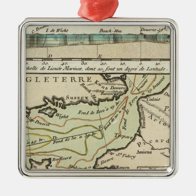 English Channel Metal Tree Decoration (Front)