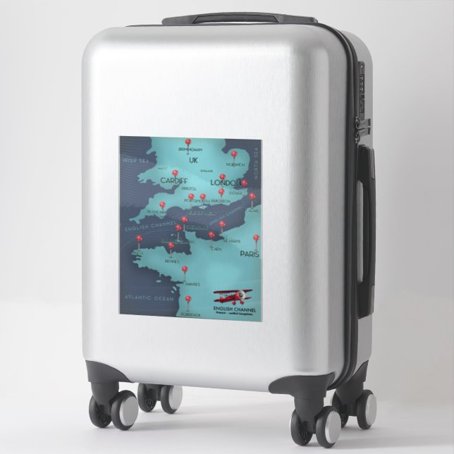 English Channel Nautical Map (Suitcase)