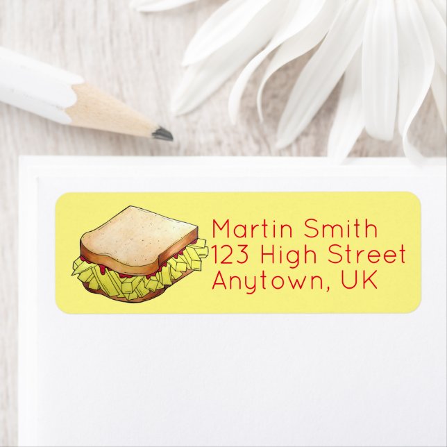 English Chip Shop Butty Sandwich Takeaway UK Food (Insitu)