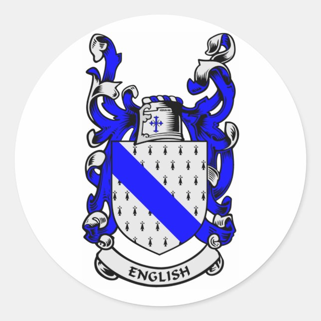 ENGLISH Coat of Arms Classic Round Sticker (Front)