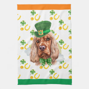 English Cocker Holiday Home Decor St Patricks Day Tea Towel