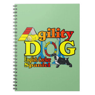 English Cocker Spaniel Agility Spiral Notebook