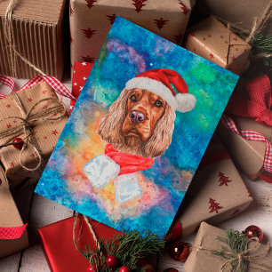 English Cocker Spaniel Breed Dog Christmas Holiday Postcard