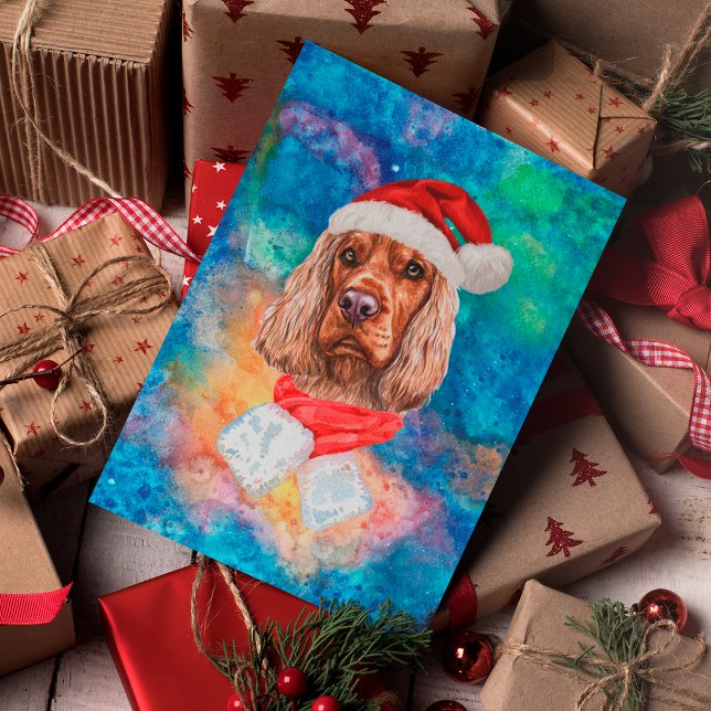 English Cocker Spaniel Breed Dog Christmas Holiday Postcard (Creator Uploaded)