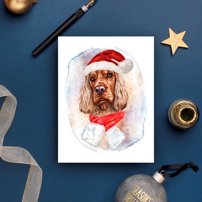 English Cocker Spaniel Christmas Gifts Dogs Lovers Holiday Postcard (Creator Uploaded)