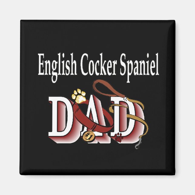 English Cocker Spaniel DAD Magnet (Front)
