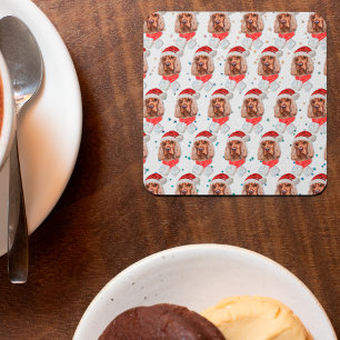 English Cocker Spaniel Dog Breed Christmas Square Paper Coaster