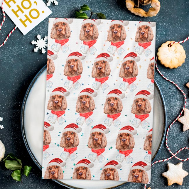 English Cocker Spaniel Dog Breed Christmas Tea Towel (Creator Uploaded)