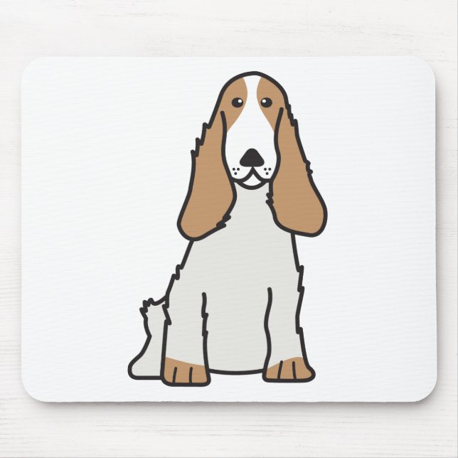 English Cocker Spaniel Dog Cartoon Mouse Pad (Front)