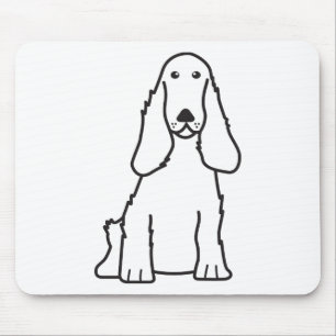 English Cocker Spaniel Dog Cartoon Mouse Pad