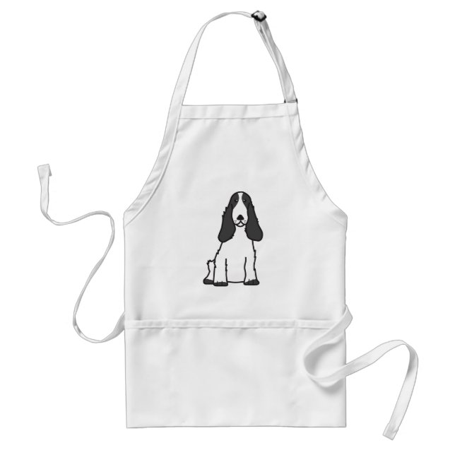 English Cocker Spaniel Dog Cartoon Standard Apron (Front)