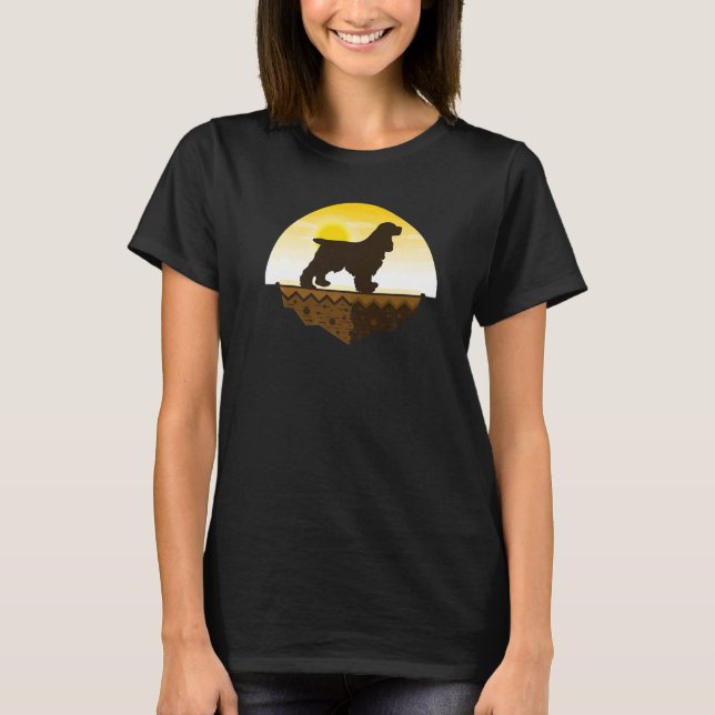 English Cocker Spaniel Dog Retro  10 T-Shirt (Front)