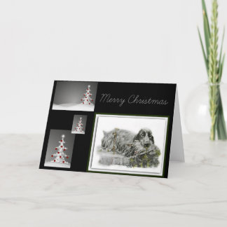 English Cocker Spaniel Holiday Card