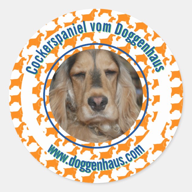 English Cocker Spaniel minimal modern Classic Round Sticker (Front)
