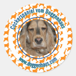 English Cocker Spaniel minimal modern Classic Round Sticker