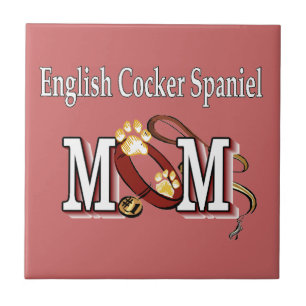 English Cocker Spaniel Mum Gifts Tile