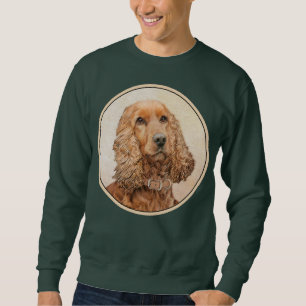 English Cocker Spaniel Painting - Original Dog Art Sweatshirt