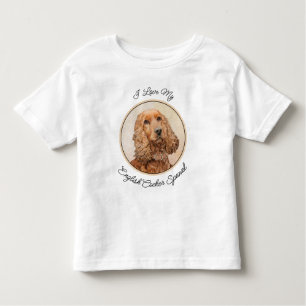 English Cocker Spaniel Painting - Original Dog Art Toddler T-Shirt