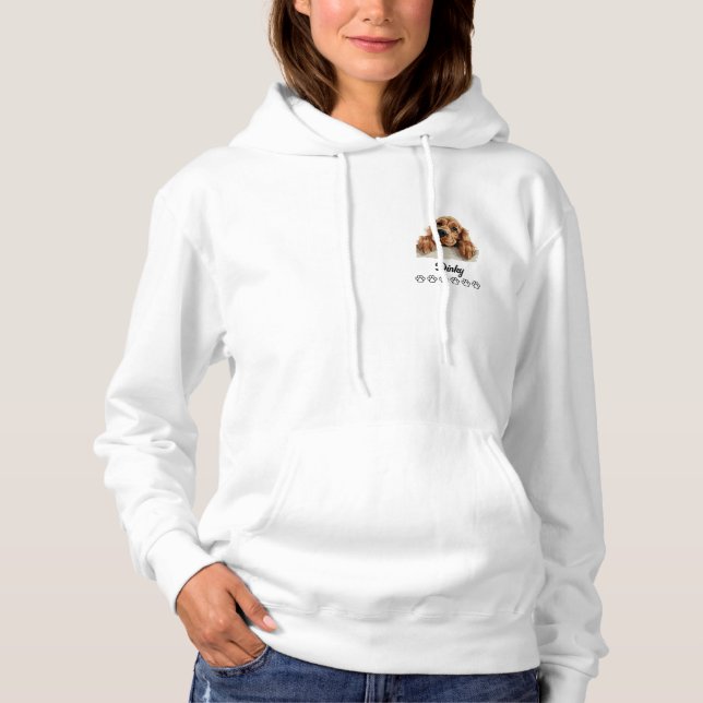 English Cocker Spaniel Personalised Hoodie (Front)