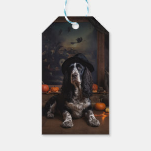 English Cocker Spaniel Pumpkins Halloween Scary  Gift Tags