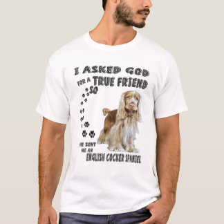 English Cocker Spaniel Quote Mum Dad Costume, Cute T-Shirt