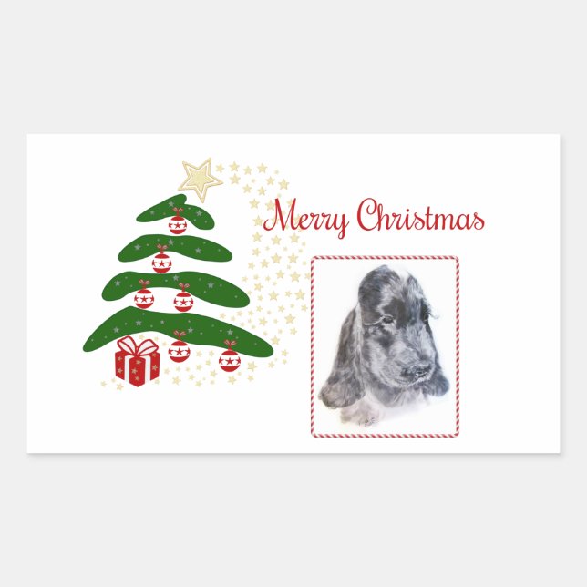 English Cocker Spaniel Rectangular Sticker (Front)