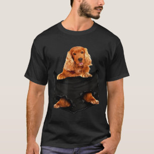 English Cocker Spaniel Red Pocket Mid T-Shirt