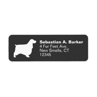 English Cocker Spaniel Silhouette Return Address
