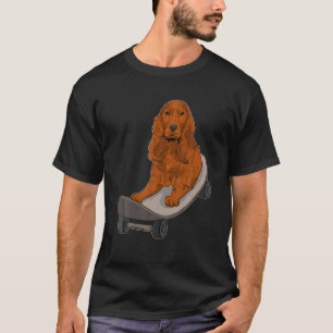 English Cocker Spaniel Skateboarding Dog Lovers Fu T-Shirt