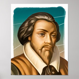 English composer William Byrd illustration  Poster