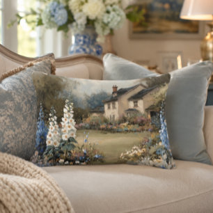 English Cottage Accent Pillow 16x12