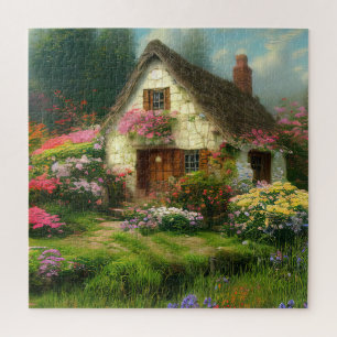 ENGLISH COTTAGE GARDEN ART JIGSAW PUZZLE