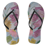 English Cottage Garden Flip Flops