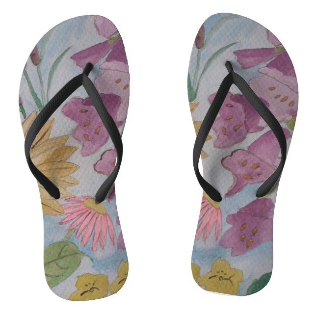 English Cottage Garden Flip Flops (Footbed)