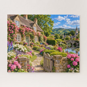English Cottage Garden Jigsaw Puzzle