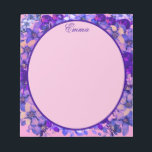 English Cottage Garden Vibrant Floral Notepad<br><div class="desc">This notepad is so beautiful and vibrant, with hues of pinks and purples, in a beautiful floral wreath. The cottagecore English garden design adds such a touch of vintage elegance, reminiscent of a Jane Austen novel. Bridgerton fans will also love the design on this gorgeous, cottagecore notepad.</div>